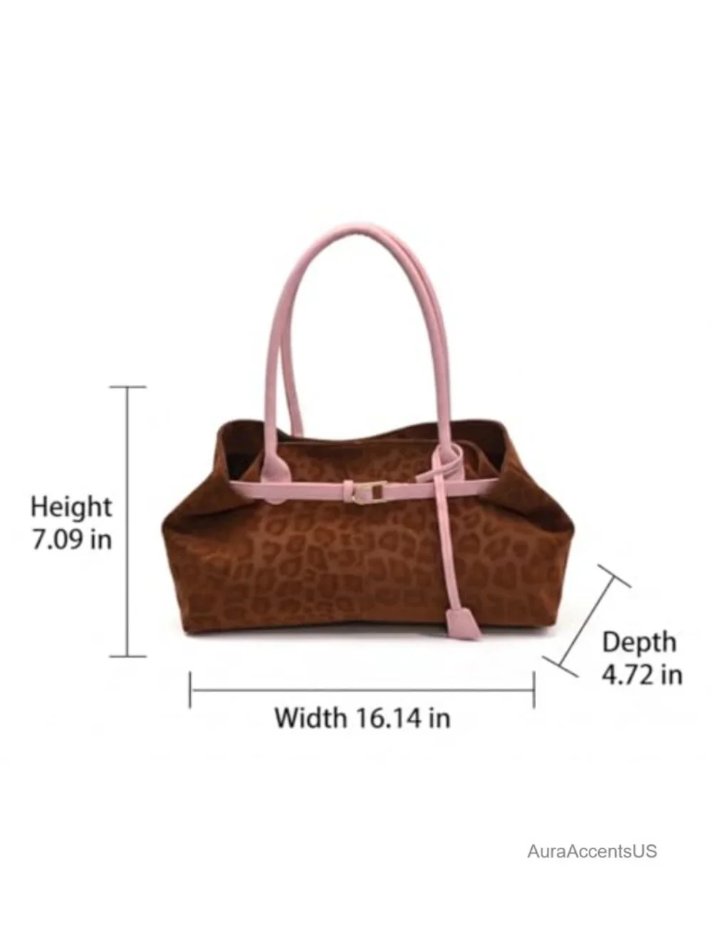 Y2K Leopard Print Faux Suede PU Hobo Shoulder Bag Large Capacity Tote